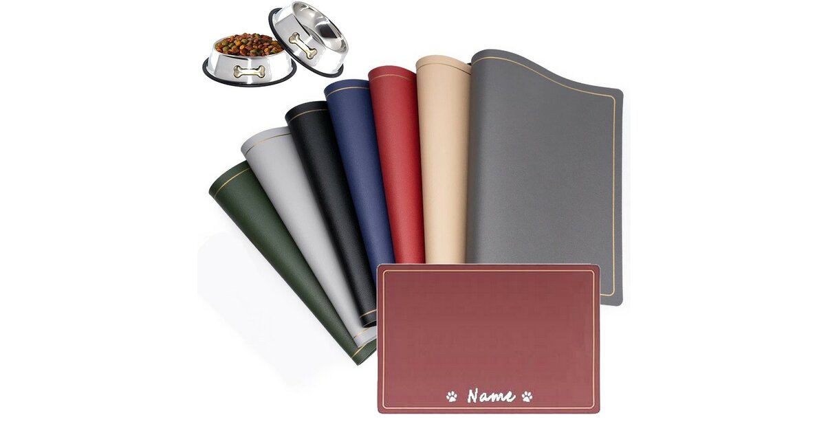Tapis gamelle vinyle personnalisable Sausage - Marron
